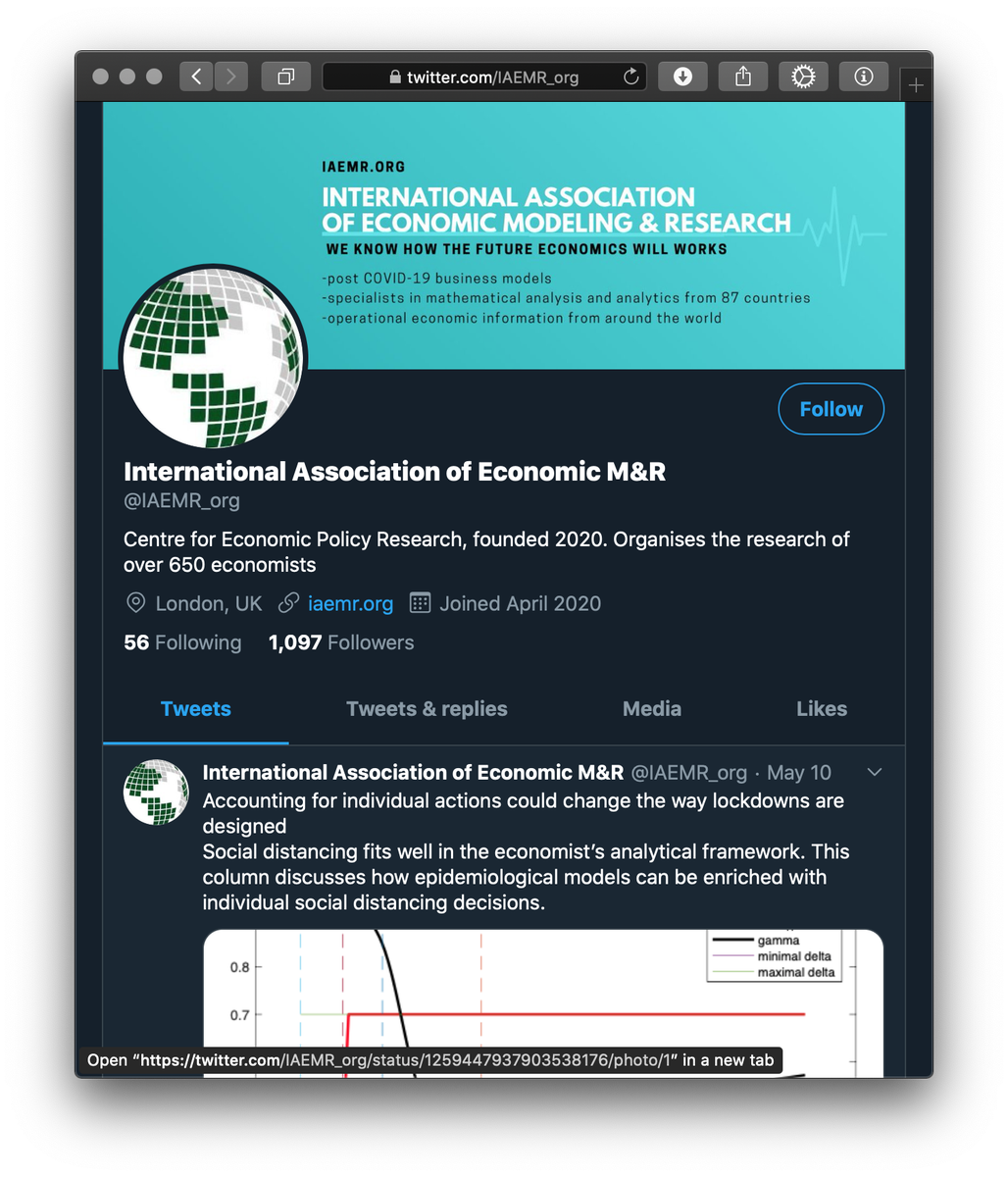 A  #LinkedIn organization and  #Twitter account for IAEMR was also created. We believe they use the fake employee accounts on LinkedIn to contact their targets and send them link to the download page. 2/7