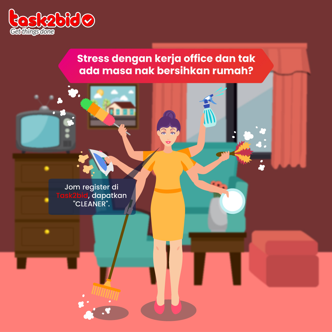 task2bid's tweet photo. Tak nak bersusah payah, biarkan dengan Task2bid. Kami boleh bantu anda menjadikan suasana rumah anda bersih and sihat.
Senang je kan? layari https://t.co/kK4V1ZeYB1 sekarang,
#Task2Bid #Getthingsdone #Letsduit
#cleaner #cleanerMalaysia
#cleaningservice https://t.co/YYkBnmjf9X