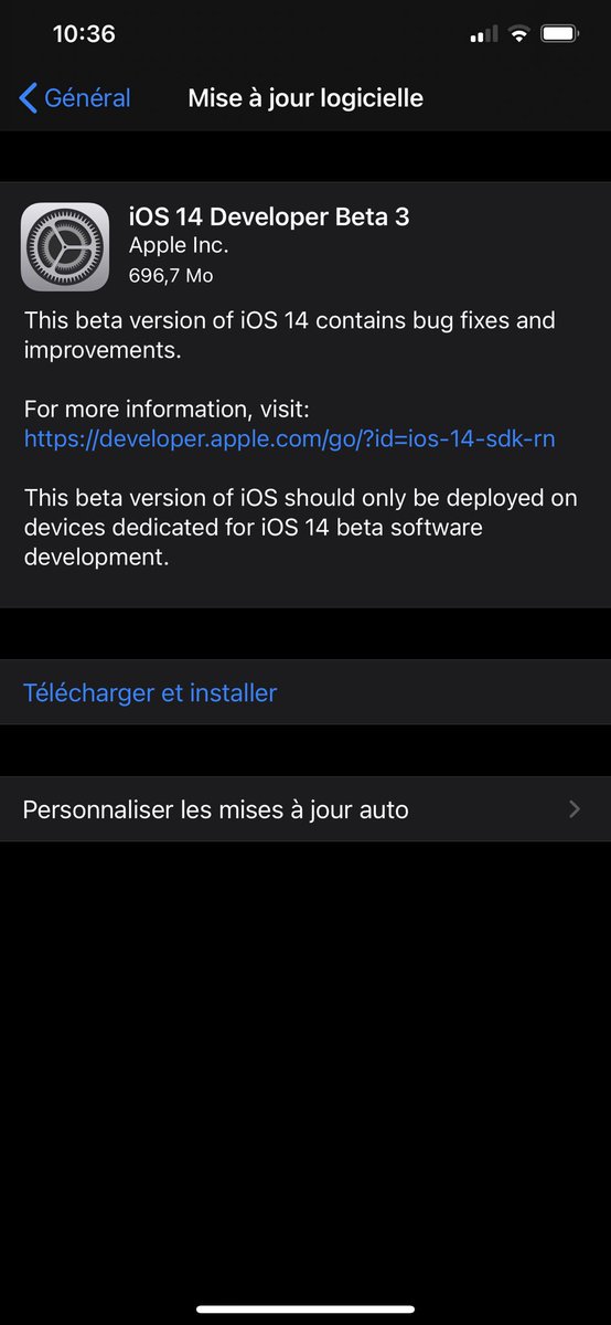 AntoineJunior76's tweet image. La version #iOS14beta3 est disponible,j’espère qu’elle corrigera la stabilité de la #ios14beta2 qui est quand même beaucoup moins stable que #ios14beta1