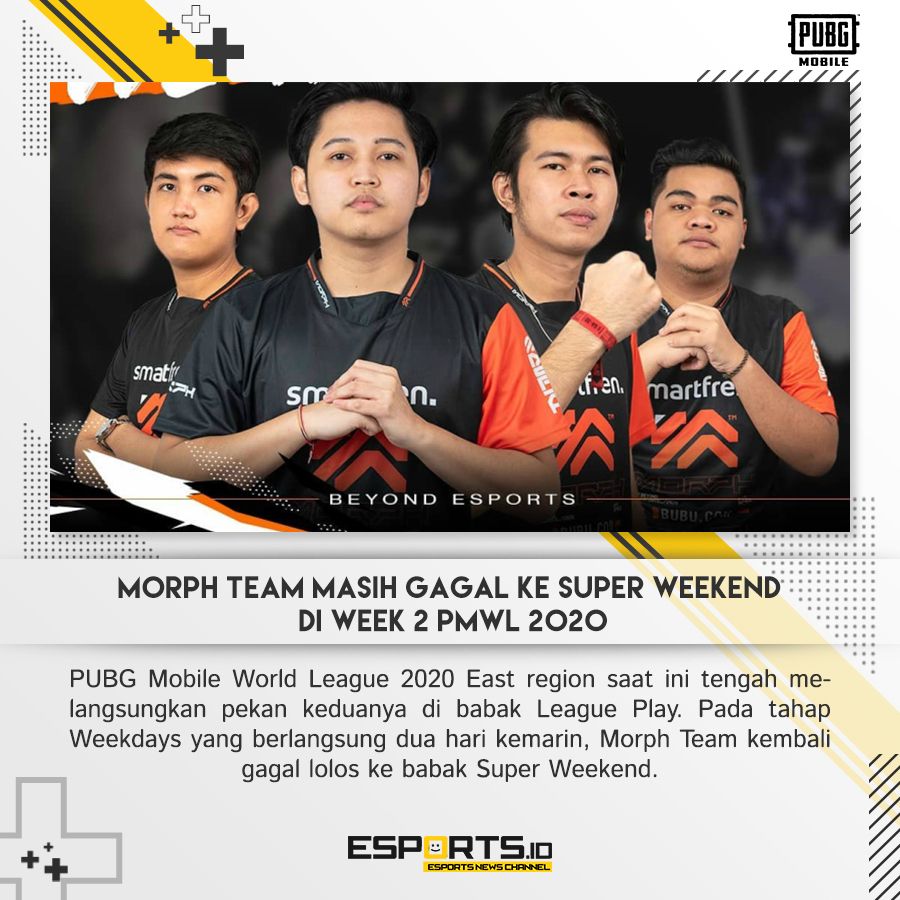 Esports_IDN's tweet photo. Performa Morph Team di hari pertama week 2 kemarin sebenarnya sudah cukup baik. Mengumpulkan total 24 poin & 7 kill, menempatkan Morph di posisi 16 klasemen sementara Weekdays.
https://t.co/mEJbxp4n0C
#EsportsID #pubgm #tencent #pmwl2020 #morphteam #bigetronesports #superweekend https://t.co/lr1I6tMN7Q