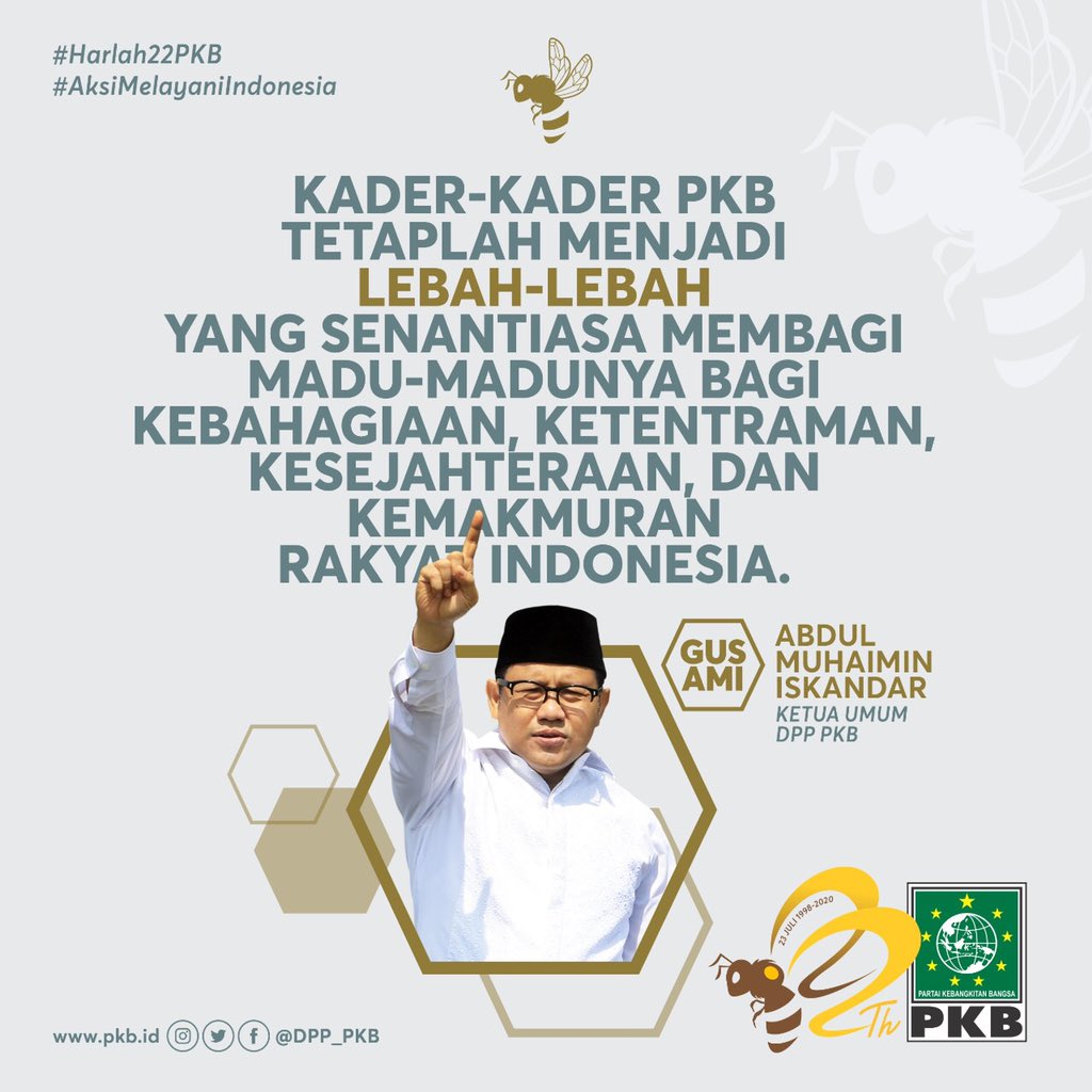 cakimiNOW's tweet photo. Semat kepada para #lebahpkb #Harlah22PKB https://t.co/fyul6tCtBP