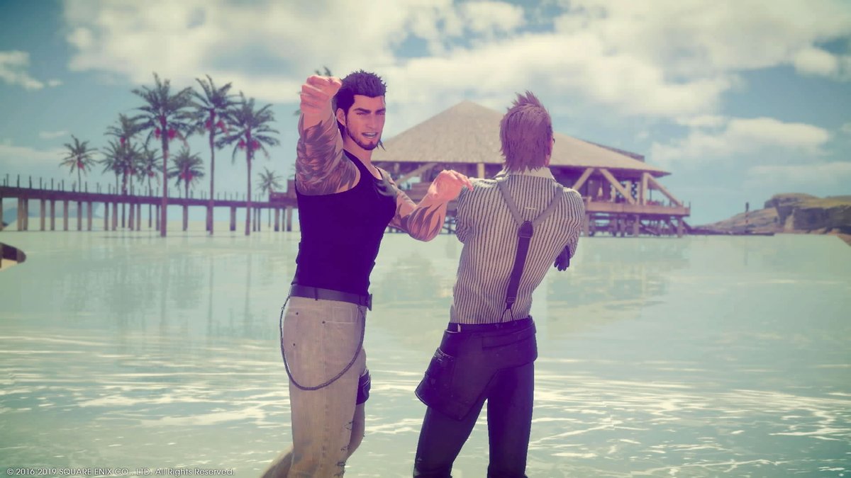 グ「おまえも来いよ！」
#FFXVSnapshot #FF15 #FFXV #グラディオ #イグニス #ルシスで海の日