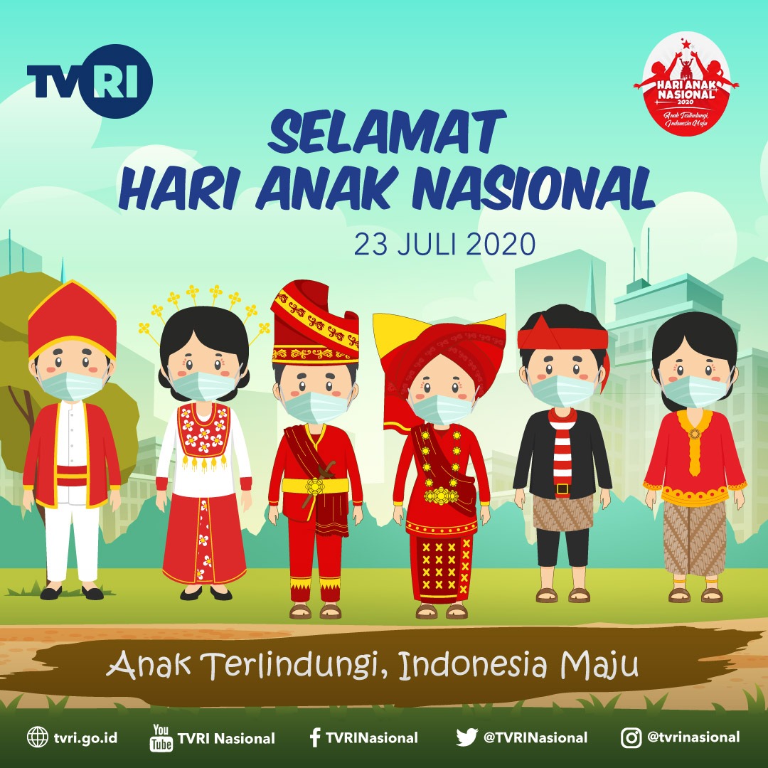 Selamat HARI ANAK NASIONAL 23 Juli 2020...
Anak Indonesia adalah anak yang menghargai keragaman, kebersamaan, dan perbedaan.
Lindungi dan bina masa depan mereka dengan pendidikan terbaik.
#HAN2020
#AnakTerlindungiIndonesiaMaju
#MediaPemersatuBangsa