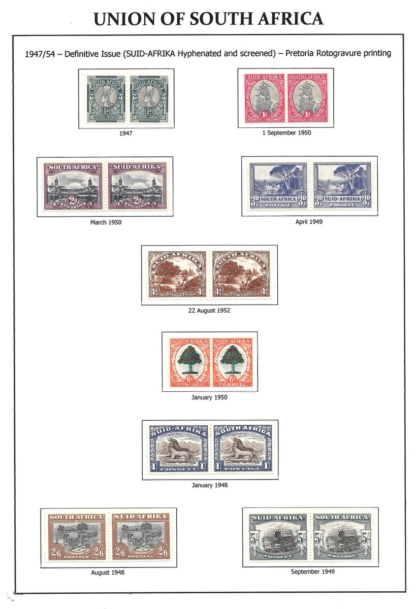 pfsastamps's tweet photo. Union of South Africa Definitive Issue. (This issue conclude these pictorial definitives)
Hyphenated and Screened Pictorials โ Pretoria Rotogravure Printing (1947 โ 1954)
#definitivestamps #unionstamps #pretoria #sastamps #pictorials #PFSAstamps https://t.co/m27d4OgXwS