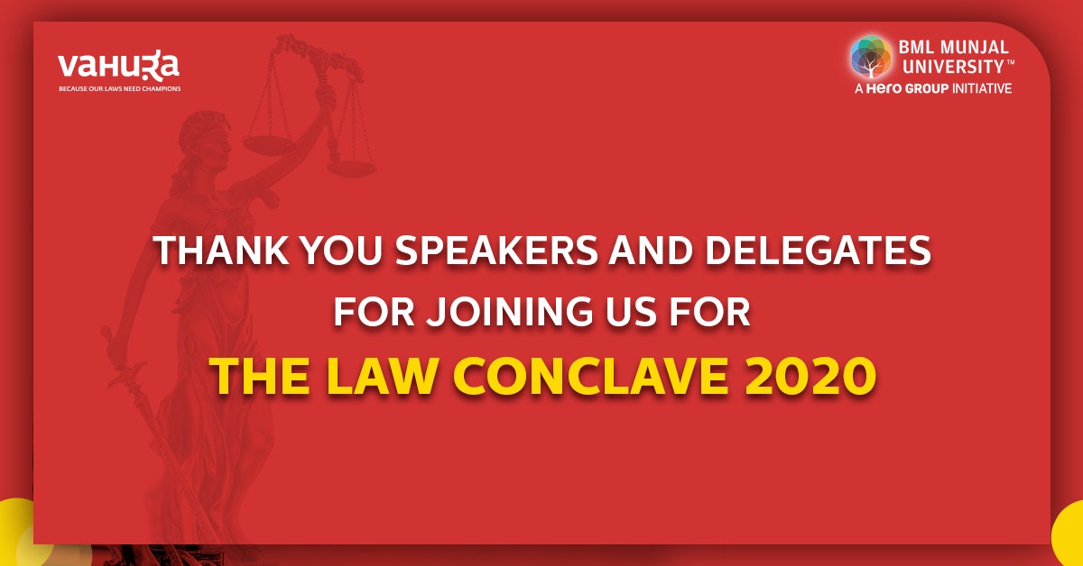 Thank you to all the speakers and delegates for joining us for the Law Conclave 2020. 

It was an insightful discussion. 

#lawconclave2020 #legaltech #nextgen #lawyers #technology @nsnigam