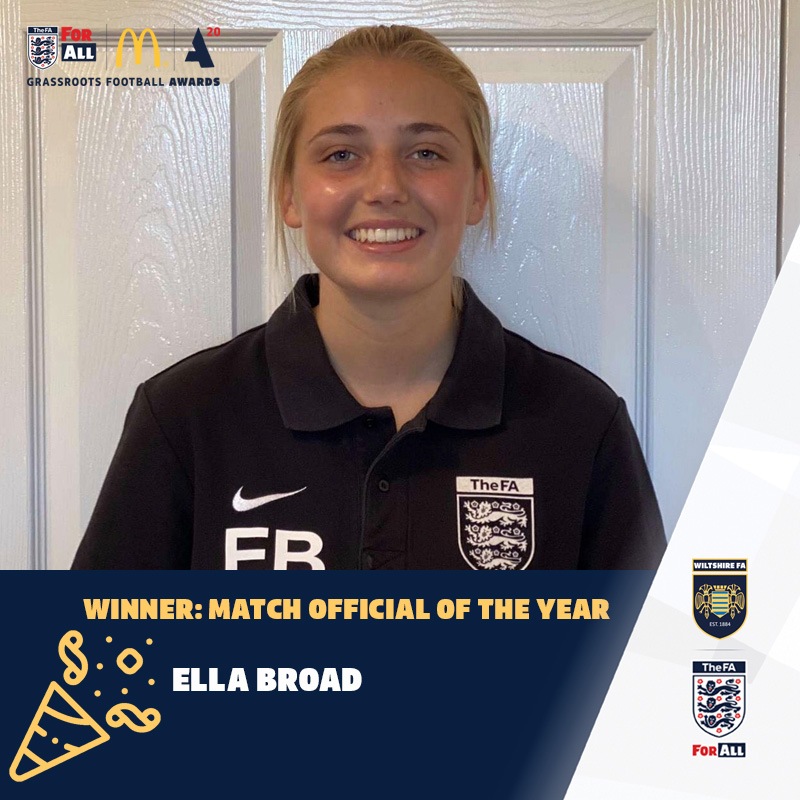 And winner of Match Official of the year is Ella Broad #GrassrootsHeroes