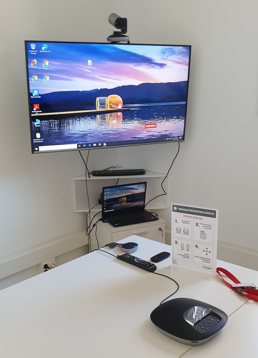 Conjunto de vídeo conferencia Logitech Group reparado. Lo solemos vender e instalar pero en este caso el cliente nos ha pedido su arreglo y configuración... #servicios #Zaragoza #Aragón