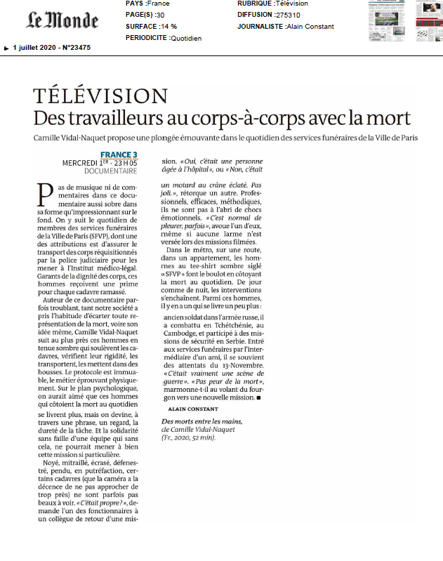 France3Presse's tweet photo. "Des morts entre les mains", collection #HeureD dans @lemondefr
A revoir sur https://t.co/taLbnxBBma https://t.co/9ljeMtP0N6