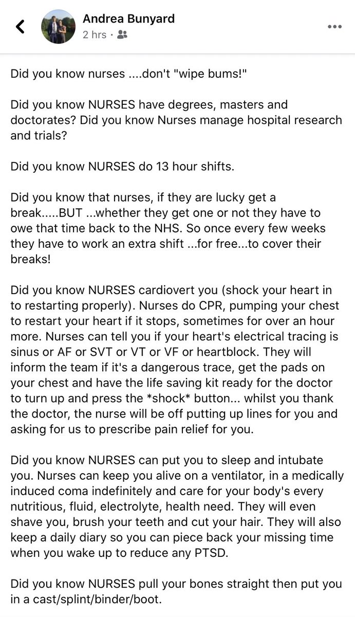 megbunyard's tweet photo. Mum reposted this today on Facebook and just thought more people should hear it, especially as it’s been stated that nurses will not be getting a pay rise despite the fact they have saved our country in the last few months. It’s honestly appaulling. #nursespayrise https://t.co/LxWO3IPRF2