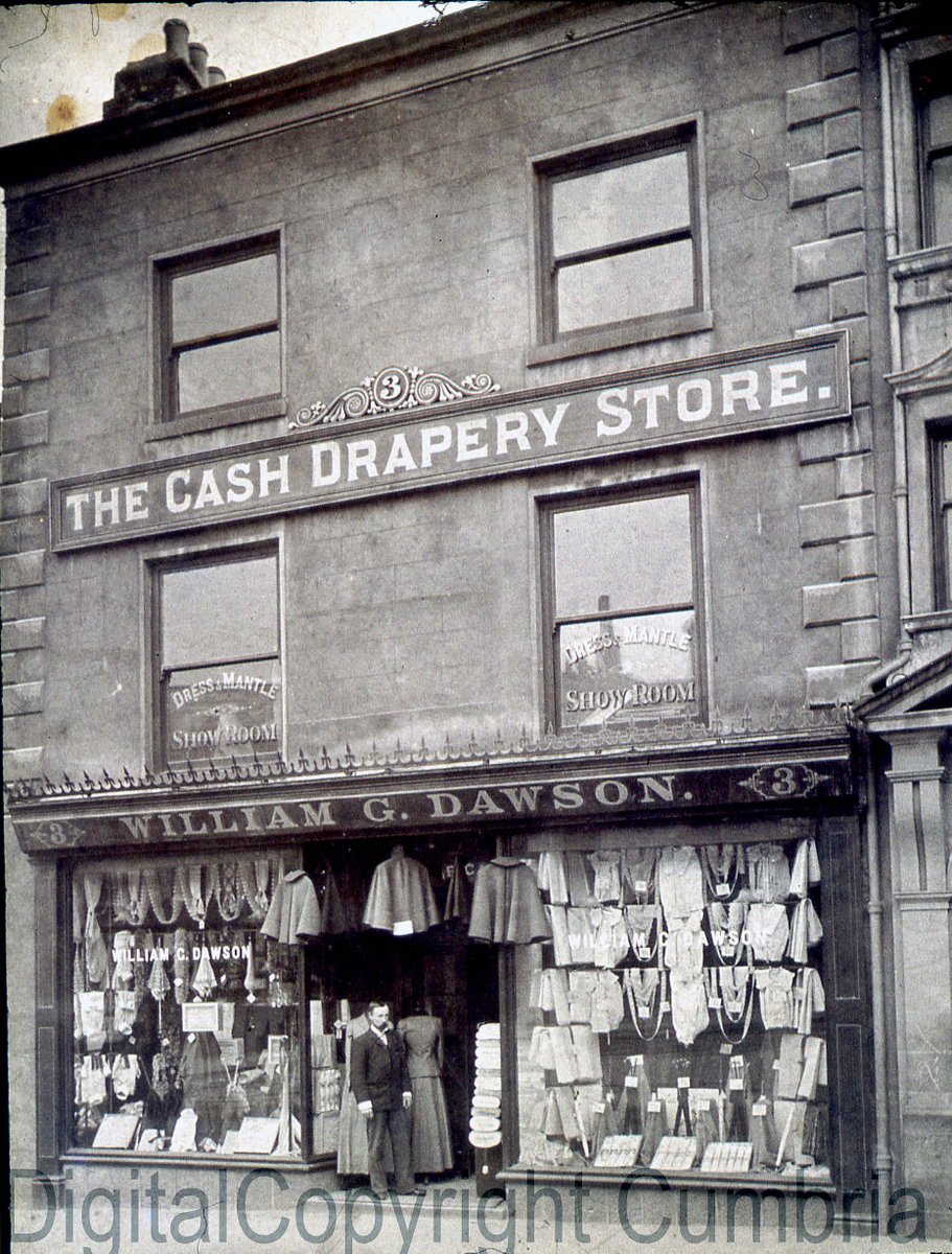 Here’s the height of fashion from William G Dawson’s drapery store at 3, Finkle Street, Kendal #Fashion #HistoryBeginsAtHome #KendalArchives #Kendal