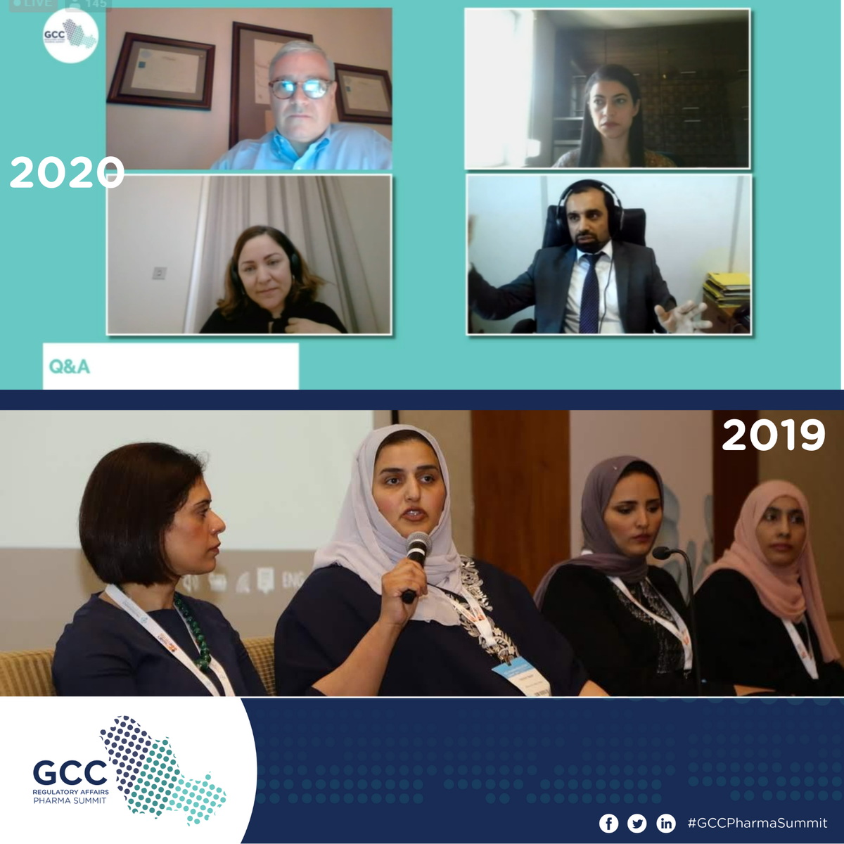 GccPharma's tweet photo. #VirtualSummit Vs #PhysicalSummit
Whether it be physical event or virtual event we have the panel discussions because we thoroughly believe interactivity brings out the best information; to enlighten our participants with latest updates in the industry.
#GCCPharmaSummit https://t.co/xCzh4ab8vG