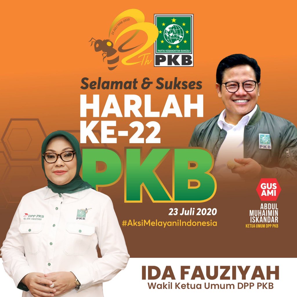 Quote_Bees's tweet photo. Selamat &amp; Sukses Pekabee🐝
Merah Darahku
Putih Tulangku
Hijau Hatiku
Gus AMI Pemimpinku 😍
@cakiminow @idafauziyah @dpp_pkb 
#gusami 
#bowotimumun 
#harlah22pkb 
#aksimelayaniindonesia 
#quotebees https://t.co/ailWzs3AHN
