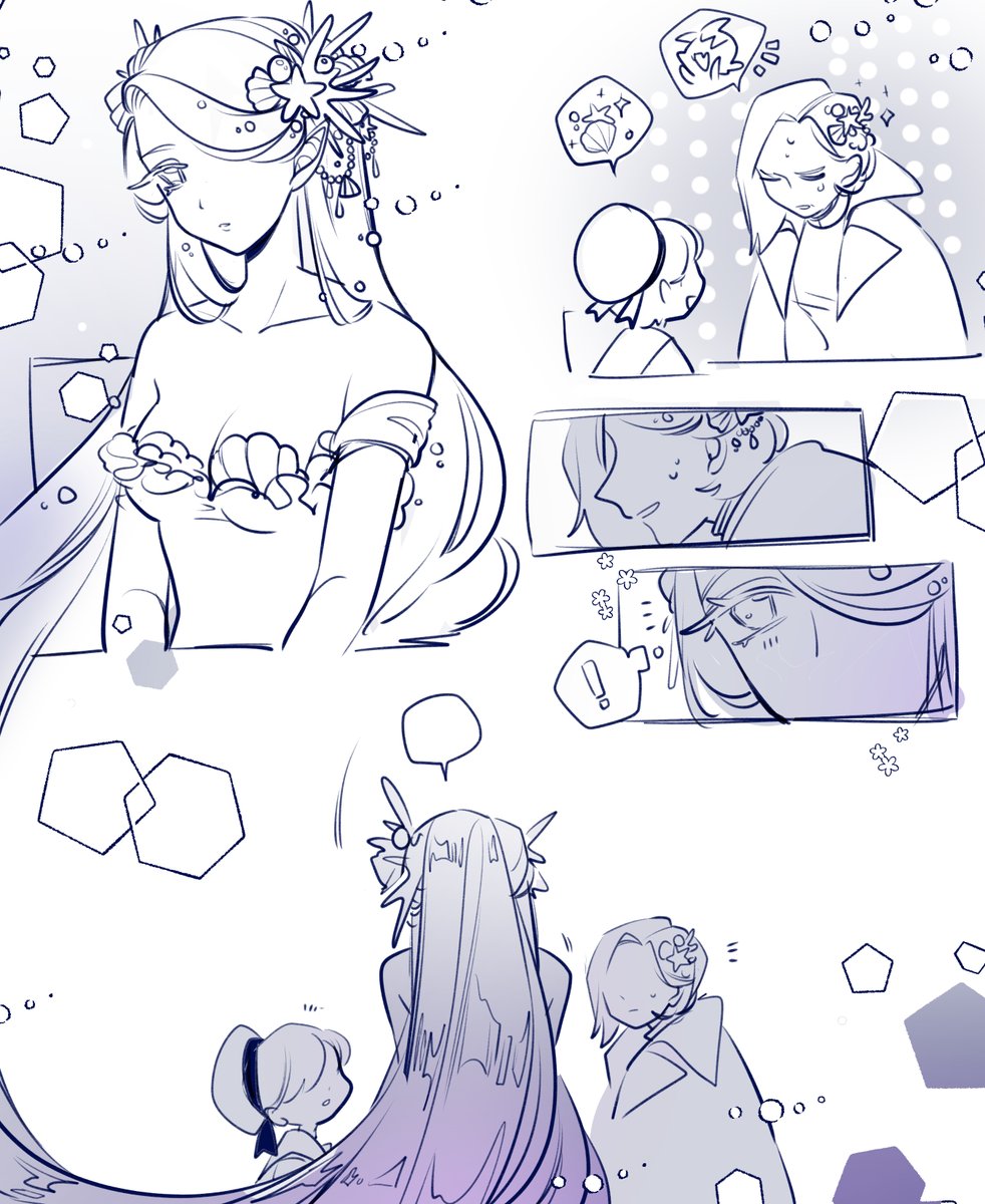 "His gifts for you are lovely, but I think this suits your style more. Don't you agree, Sorbet Shark Cookie?"
"Consider this's a thank you from me - from the Ocean, as well." ????❤️?
#クッキーラン
#쿠키런
#cookierun