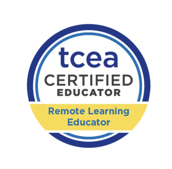 Thank you <a href="/lovejoyisd1/">Lovejoy ISD</a> for working to earn your TCEA remote learning certification!  Looking forward to our last two days of Learning in Lovejoy 2020 to further develop formative assessment strategy skills to improve learning for all students! #besttodaybettertomorrow