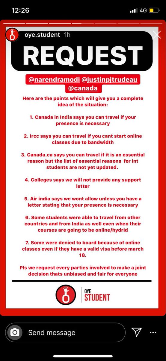 Gleen_kaur's tweet photo. Whereas Indian government is not allowing students to board the flight eventhough they have all the valid documents and are exempt from travel restrictions. Attaching some picture which will provide more clarity to situation. Please help us in raising our voice against injustice. https://t.co/j3JF697Not