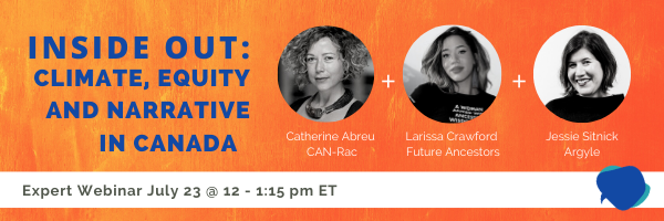 CANRacCanada's tweet image. Happening TODAY a panel  with  @catabreu_ @pikecara @larissa_speaks &amp;amp; @jessiesitnick  discussing remaking the #climatenarrative landscape and how centring #ClimateEquity from the inside out is key to winning.  

Register:  bit.ly/30l2nT5