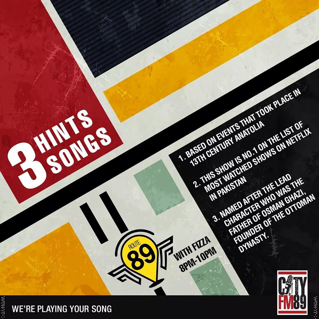 CityFM89's tweet photo. "3 Hints 3 Songs"
Tune in to #Route89 with @fizza_aslam every #Thursday 8-10 PM and get a chance to #win exciting #prizes as she brings to you "3 Hints 3 Songs" where she gives you 3 #hints to guess what's #trending in the #news today! 
#CityFM89 #3Hints3Songs #FizzaAslam #Radio https://t.co/eCsuS0uP50
