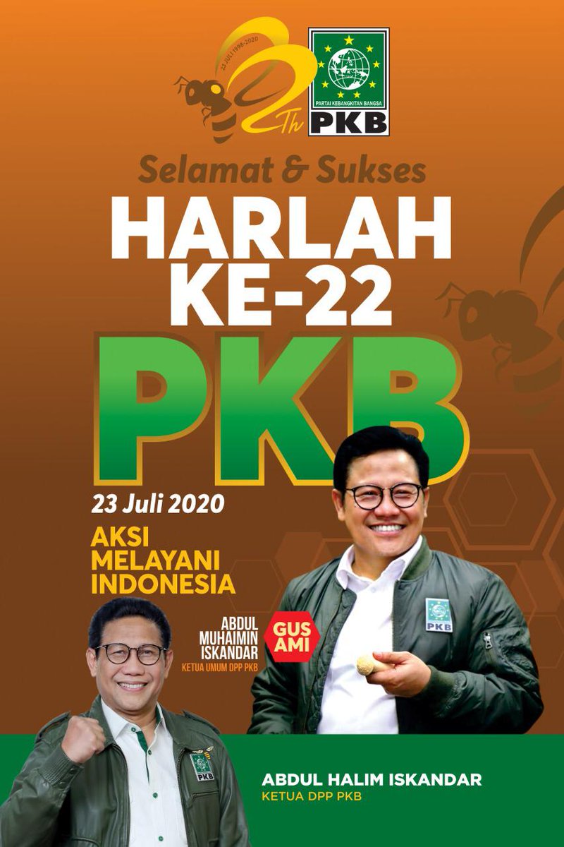 dari NU, lebah utk Indonesia dan dunia..
#Harlah22PKB #AksiMelayaniIndonesia <a href="/halimiskandarnu/">ABDUL HALIM ISKANDAR</a> <a href="/jokowi/">Joko Widodo</a> <a href="/cakimiNOW/">A Muhaimin Iskandar</a> <a href="/imansyukri/">Iman Sukri</a> <a href="/SukoyoKasekpro/">Sukoyo</a> <a href="/taufikmadjid71/">IG : taufik.madjid</a> @fachrilabalado <a href="/anwsanusi/">Anwar Sanusi</a> <a href="/EfendiMashor/">Mashor Efendi</a>
