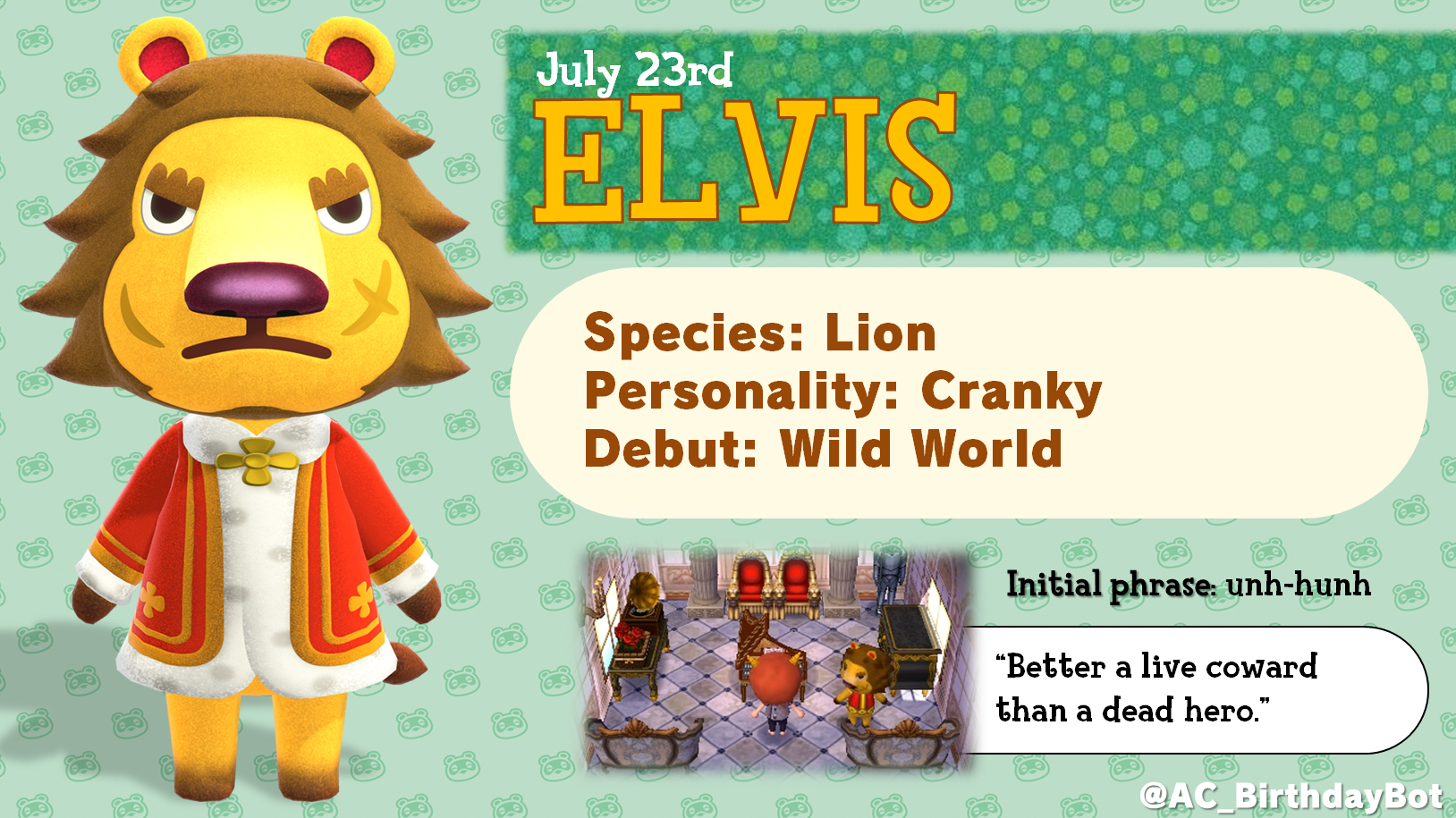 Ac Birthday Bot Today July 23rd Is Elvis S Birthday T Co Owlbgyjc4t Twitter