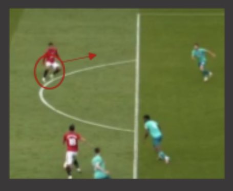 Apart from being smart in the positioning regard, Greenwood often performs small movements to maximise the space and time he has when receiving; see his feint versus Bournemouth to create the extra yard for his first touch: