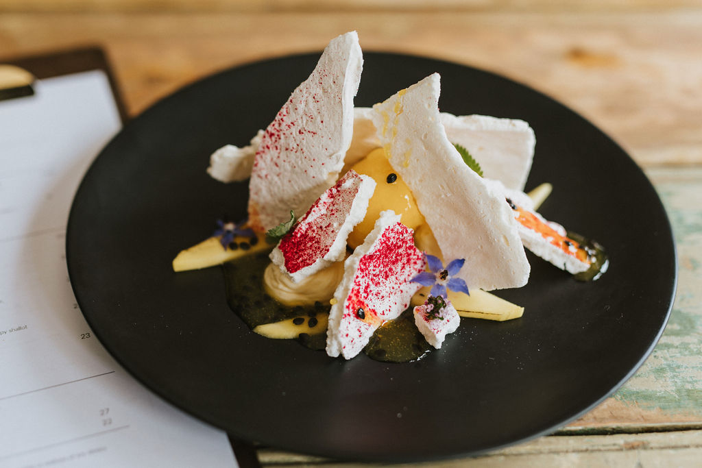HealingManor's tweet photo. Passionfruit Eton Mess from our new #SummerMenu
Meringue crisps are served with passionfruit, mango sorbet and #lincolnshire elderflower cream. 

https://t.co/yYTWDcdqw2 https://t.co/EPNRJLJuUe