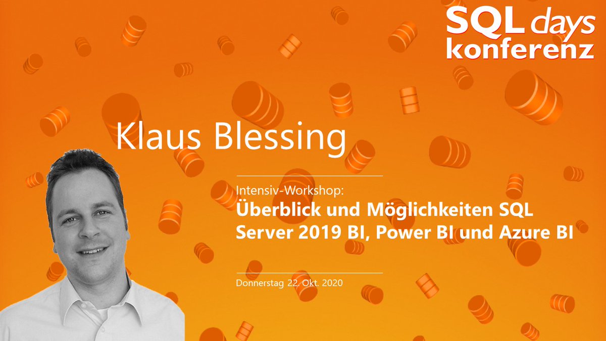 ppedvEvents's tweet photo. Ganztägiger Workshop mit hohem Praxisanteil! Spannende Einblicke von Power BI Desktop bis SSIS! #SQLdays2020 19.-22 Okt. 2020 in Erding! Komm und sei dabei! #SQLServer | https://t.co/nn190O3Y6A |@KlausBlessing https://t.co/k91GZa2x9H