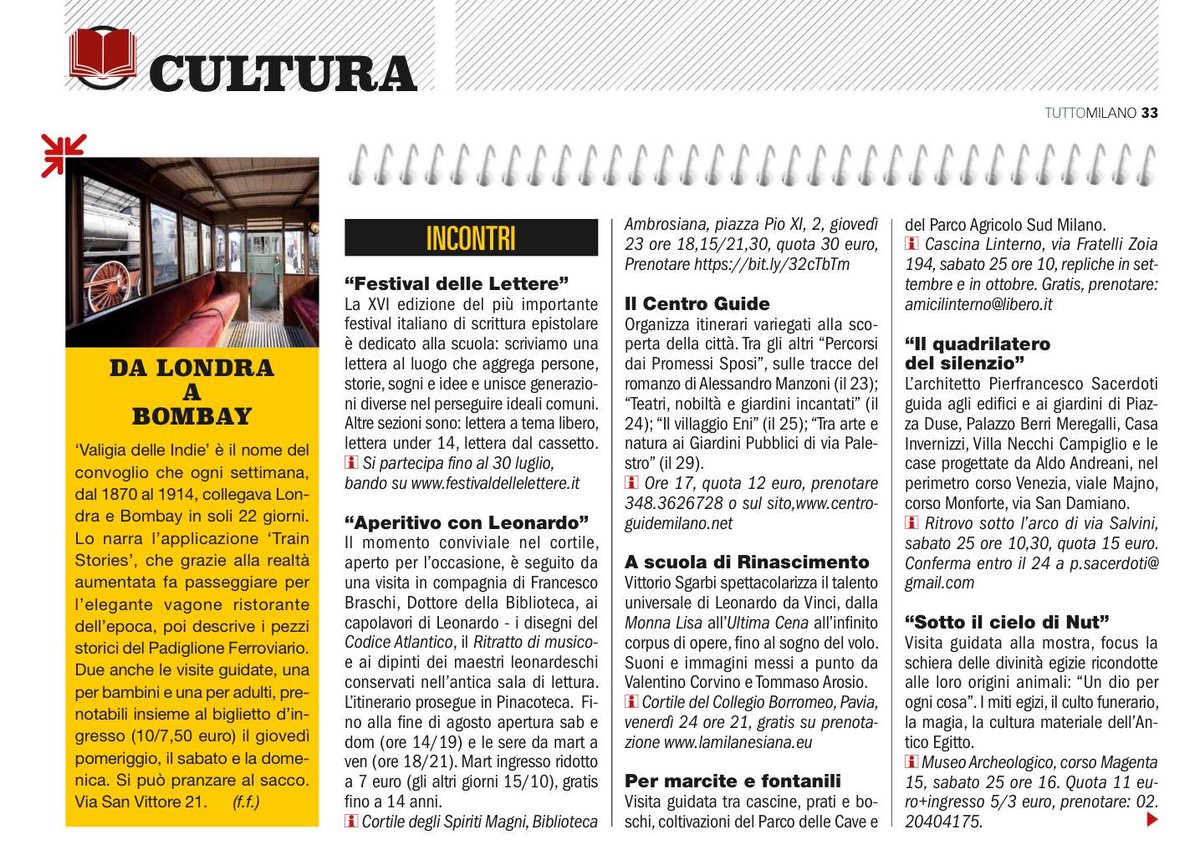 ClpMilano's tweet photo. #CLPress | Un #TuttoMilano CLP! 😎  Piergiorgio Branzi al Castello Visconteo Sforzesco di #Novara, #IngeMorath al @MUDIMilano, l'Aperitivo con Leonardo all’@Ambrosiana1609 e il campus estivo #Extralab al @MuseoMaga 🤙

#CLPRelazioniPubbliche @repubblica https://t.co/DiVaeyHAxt