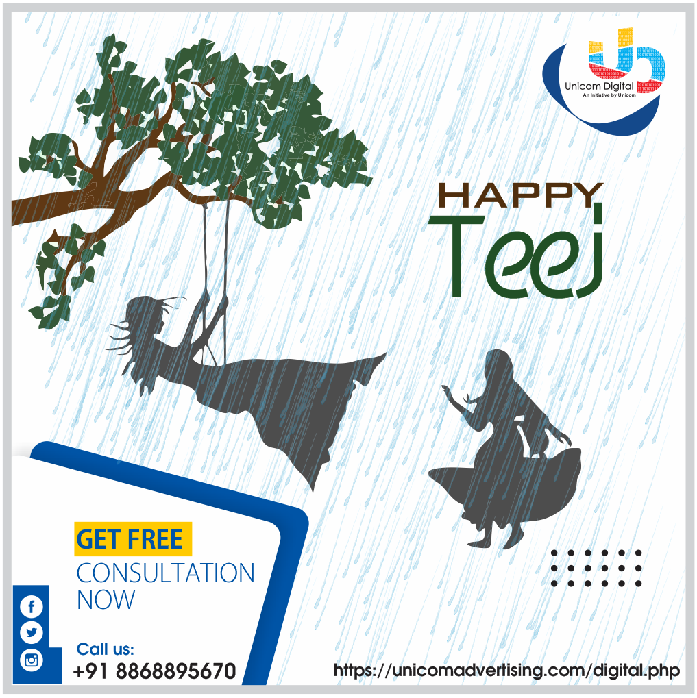 UnicomDigital's tweet photo. The festival of Teej is a symbol of a woman’s love and sacrifice. Let’s celebrate the day with happiness and joy. Happy Haryali Teej!
#HariyaliTeej #HariyaliTeej2020 https://t.co/MZKhjN5pgi
