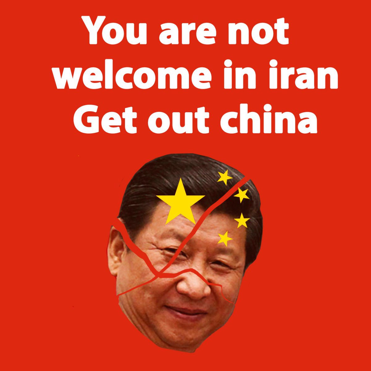 yekkarbar's tweet photo. You are not welcome in Iran 
Get out China from my country 

#فروش_ایران_ممنوع https://t.co/FTXkvE6NVq