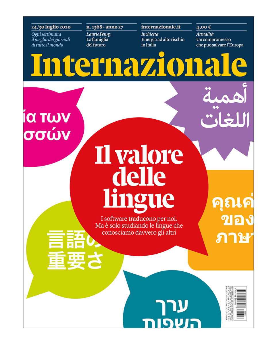 Internazionale's tweet photo. Il valore delle lingue. I software traducono per noi. Ma è solo studiando le lingue che conosciamo davvero gli altri. La nuova copertina di Internazionale, il sommario: https://t.co/GFuFIo8OgS https://t.co/TOdcOhhnr9