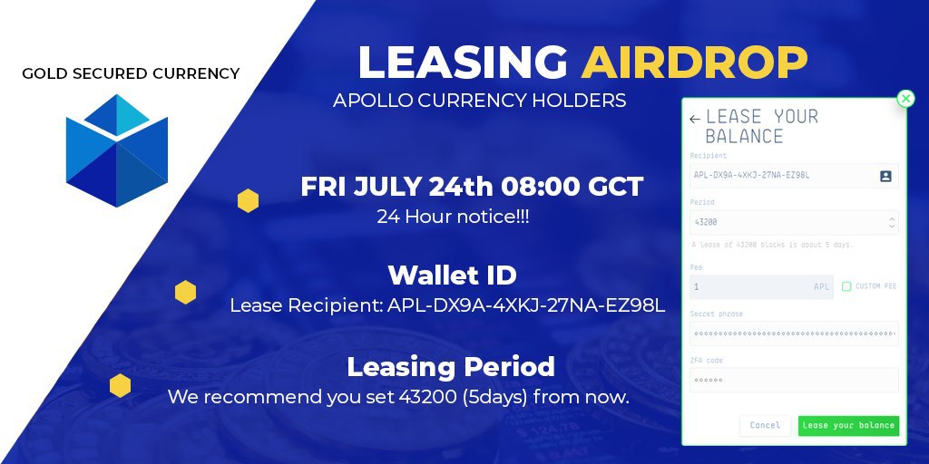 MrGotNoBitcoin's tweet photo. #ApolloFintech
#Time has come......
#APL holders lease coins to get free #GSX coins.....
#Note..... Deleted a screen shot tweet cos the #BlockNumber was wrong.... This one is correct.....
@ApolloCurrency #Apollonauts #BTC #ETH #XRP #EOS #MKR #USDT #BCH #ADA #BAT #BSV #Crypto https://t.co/egGa472hDV