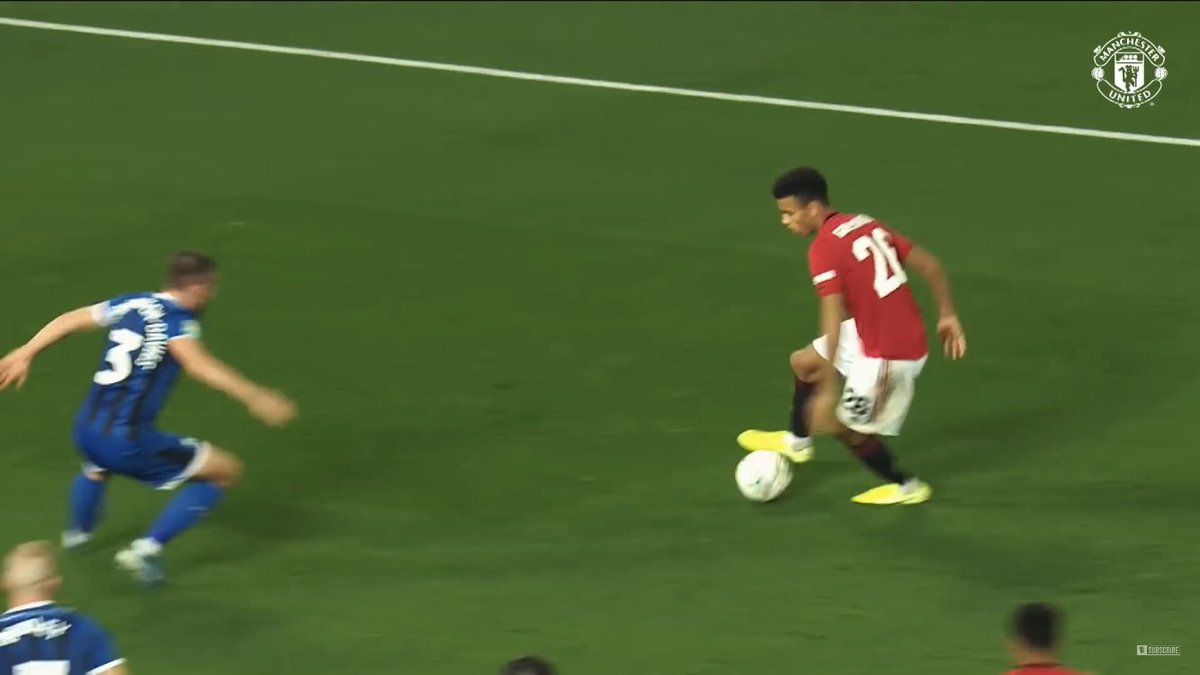 So, let’s look into this touch.The first example of it was versus Rotherham:We can see in Still 3, that the touch creates a wider base for Greenwood to shoot from, generating more power. It simultaneously puts the defender off balance and creates a better shooting angle.