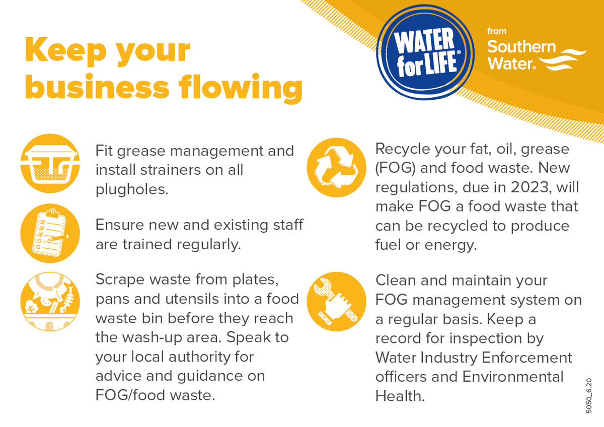 countyclean's tweet photo. At CountyClean we are proud to support @SouthernWater’s ‘#WaterForLife’ campaign. With the #HospitalitySector allowed to reopen, we wanted to share Southern Water’s maintenance tips to keep your business flowing!
https://t.co/EMaMC9gGcV
#Catering #GreaseManagement #FOGManagement https://t.co/UEKp048sOD