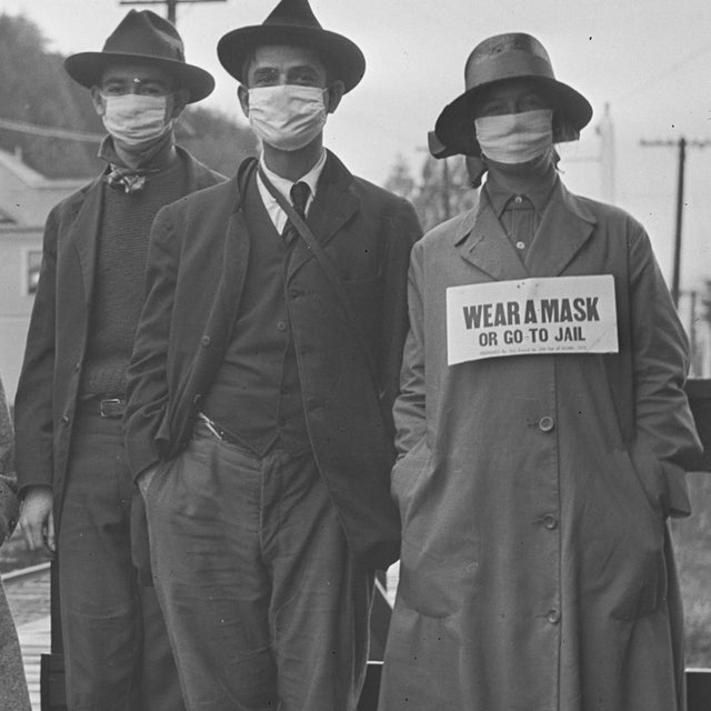 TheKamore's tweet photo. 1918, Spanish Flu. "Wear a mask or go to jail" https://t.co/QE8n3xkbPY