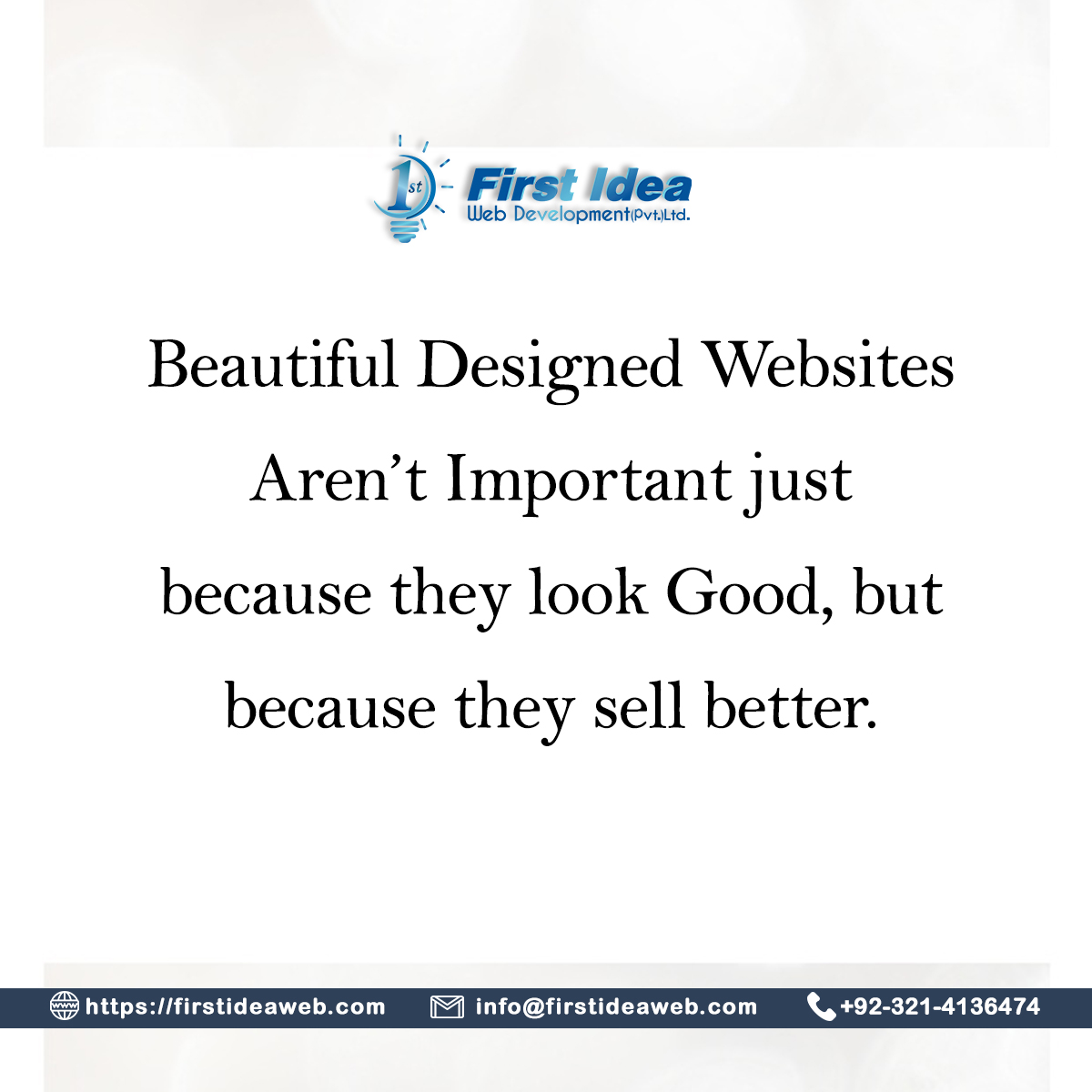 firstideaweb's tweet photo. First Idea Web Development (Pvt.)Ltd
visit web 🌍https://t.co/7TF4hbKgrS
#fiwd #pakistan #development #webdevelopment #webdesigning #website #beautiful #ecommercedevelopment #webdesign #designing #softwarehouse #socialmedia #mediamarketing #seo https://t.co/yVH1sZbAAF