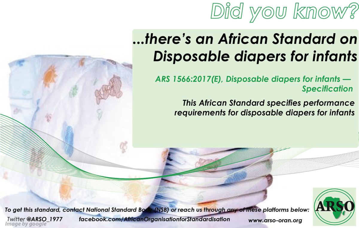 Did you know? 
There's an African Standard on Disposable Diapers for Infants