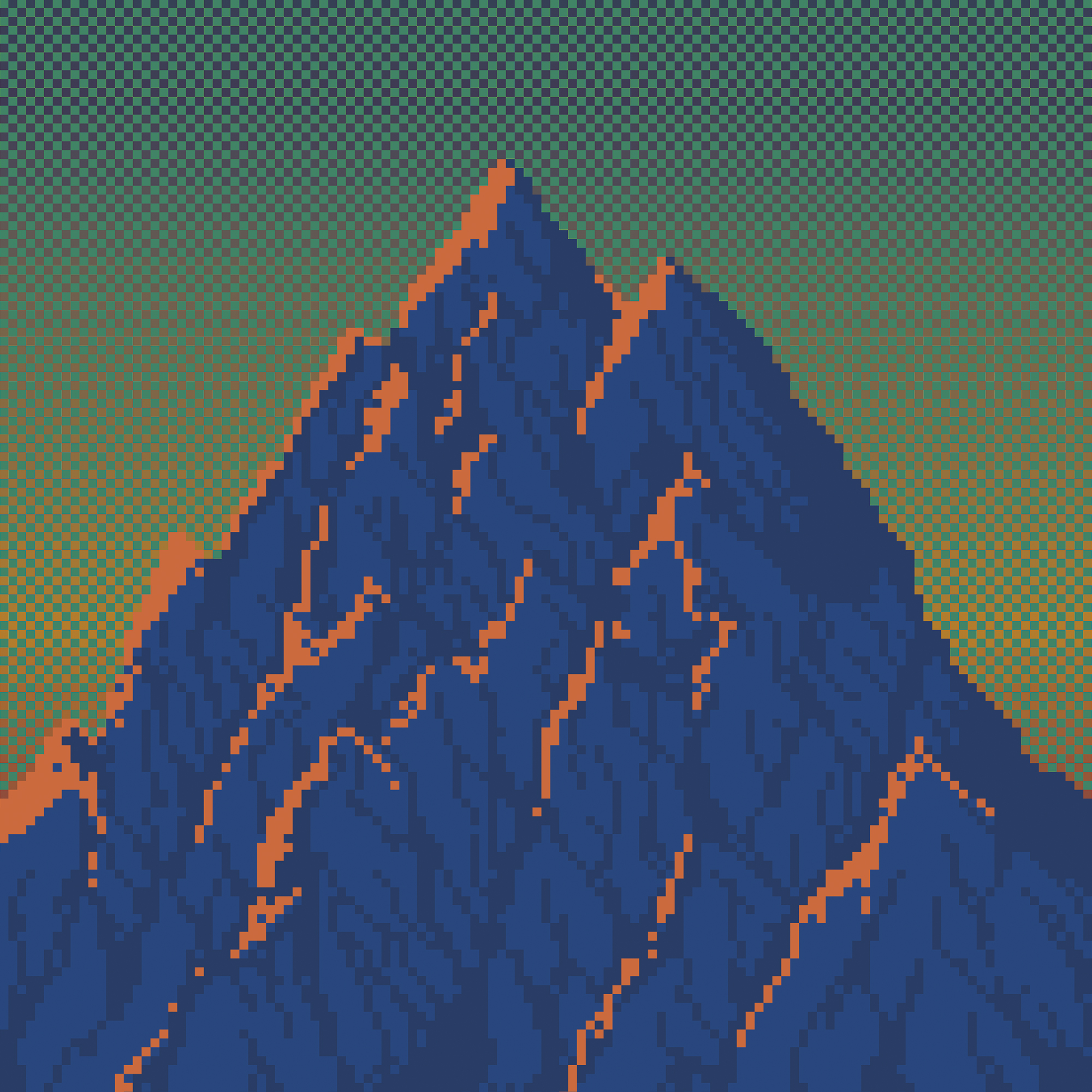 Горы Pixel Art