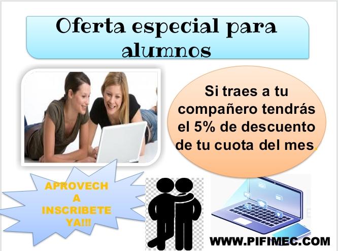 pifimec's tweet photo. OFERTA ESPECIAL PARA ALUMNOS
Refuerza tus conocimientos, cursos personalizados en. https://t.co/Vld9djMv7D https://t.co/uxMNO4XneP