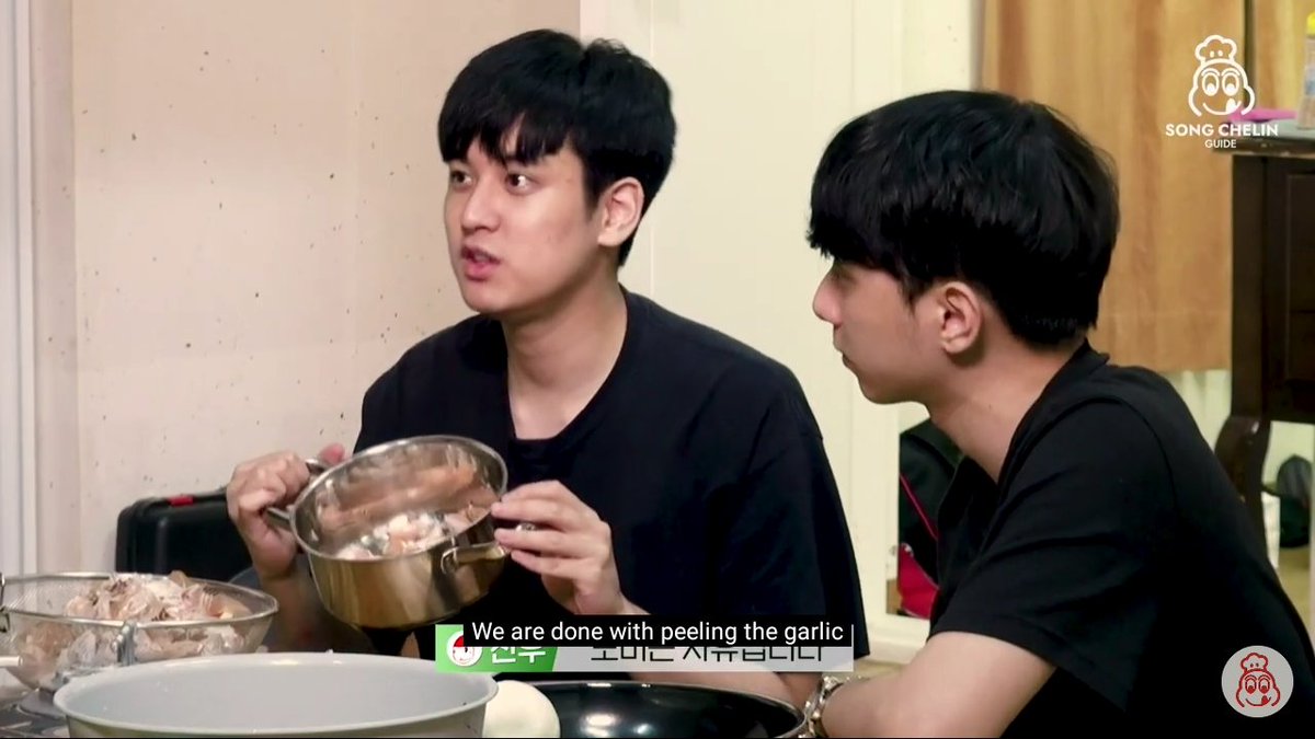 godsftkjh's tweet photo. the way Chanwoo addressed Yunhyeong as chef and politely asked him if he could cook some sausage while waiting for dinner and the way he keeps persuading his hyung is just the purest 🥺🥺🥺 CHANWOO IS A REAL BABY https://t.co/g7oewY5mVX