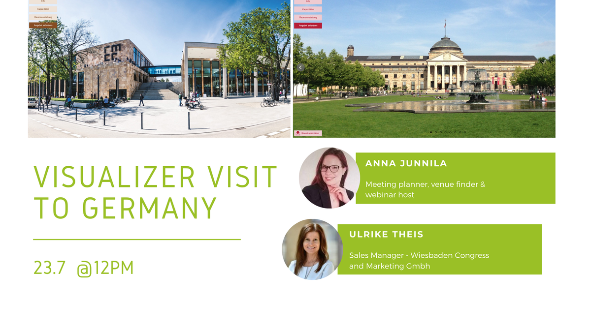 360Visualizer's tweet photo. Webinar starting now! Join in to hear the latest MICE news from Germany! Register here: https://t.co/KChiZcE9hj #MICE #EventIndustry #Meetingprofs #HygieneProtocol #VirtualSiteVisit https://t.co/6WQcS2iwr1