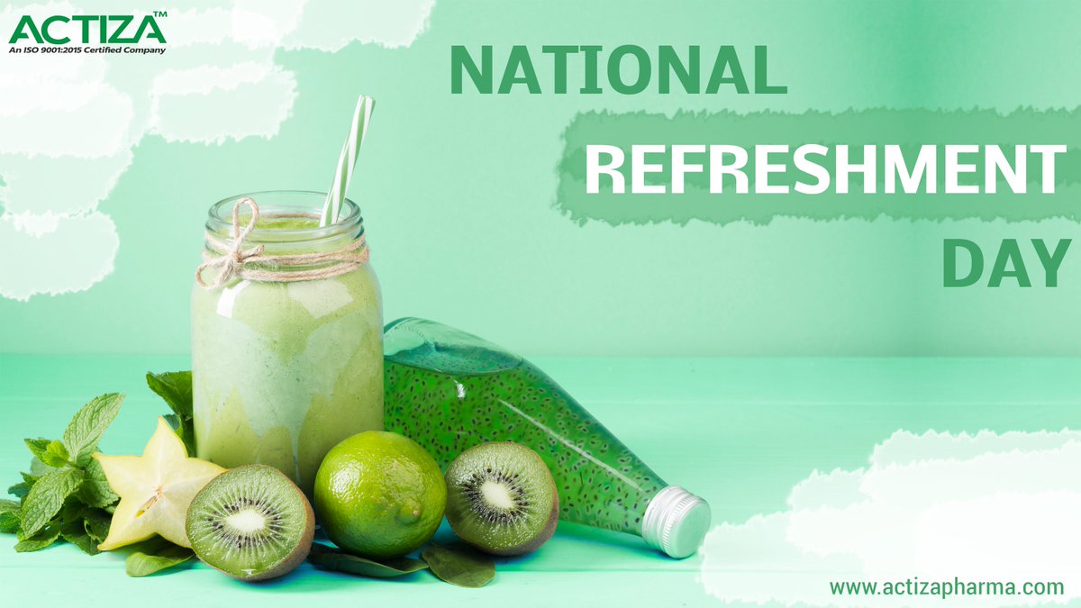 actizapharma_'s tweet photo. Let's embrace and #celebrate celebrate the summer heat on the NATIONAL REFRESHMENT DAY!

#NationalRefreshmentDay #RefreshmentDay #refreshment #refresh #refreshing #knowledgeispower #facts #freshideas #Happyrefreshment #Happyrefreshmentday #Relaxingtime #actizapharma https://t.co/xUhUCKhnHg
