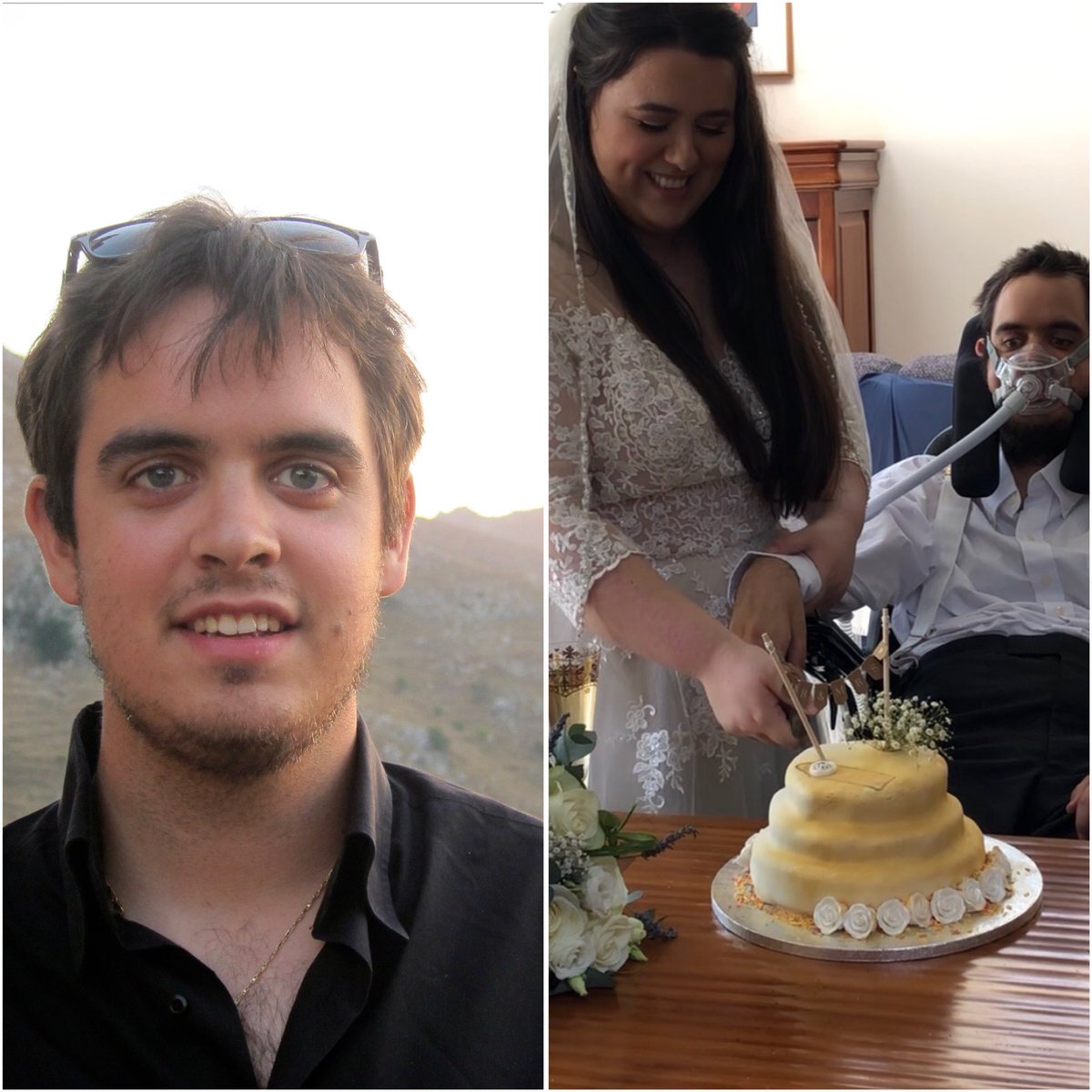 Emma_MacLennan's tweet photo. Our beloved son Alex lost his battle with #MND yesterday. He lived a life full of joy, love and future promise. The relentless cruelty of the disease did not stop his wedding to his soulmate Elizabeth, or his happiness at the birth of his nephew Luca. https://t.co/cOWHulljfG https://t.co/7hLFvjQZs0