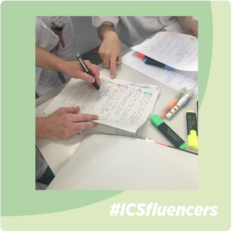 icscat's tweet photo. La feina no acaba mai, xo tot és possible amb una bona organització! @purirobles2 ens ha ensenyat com han reorganitzat les tasques diàries x atendre a la població, una feina indispensable gràcies a tots els professionals q treballen al centre. #ICSfluencers #S54PR  #apcostaponent https://t.co/HtAgt26GAu