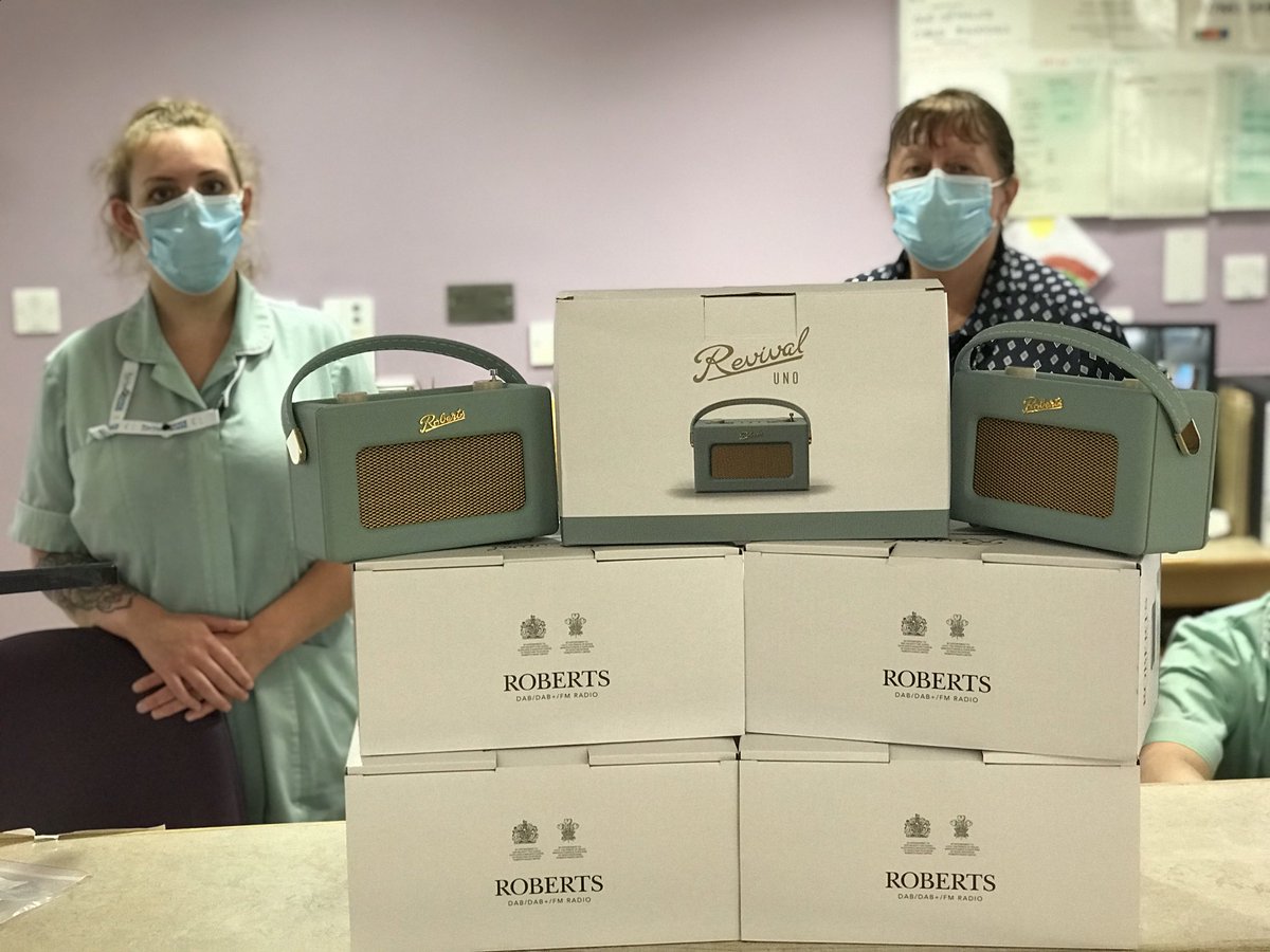 Wow what a wonderful donation from Ladies of the in Wheel Melton Mowbray !
Thank you Ladies and Stuart Westmorland.
Our patients will love these Roberts DAB radios !
