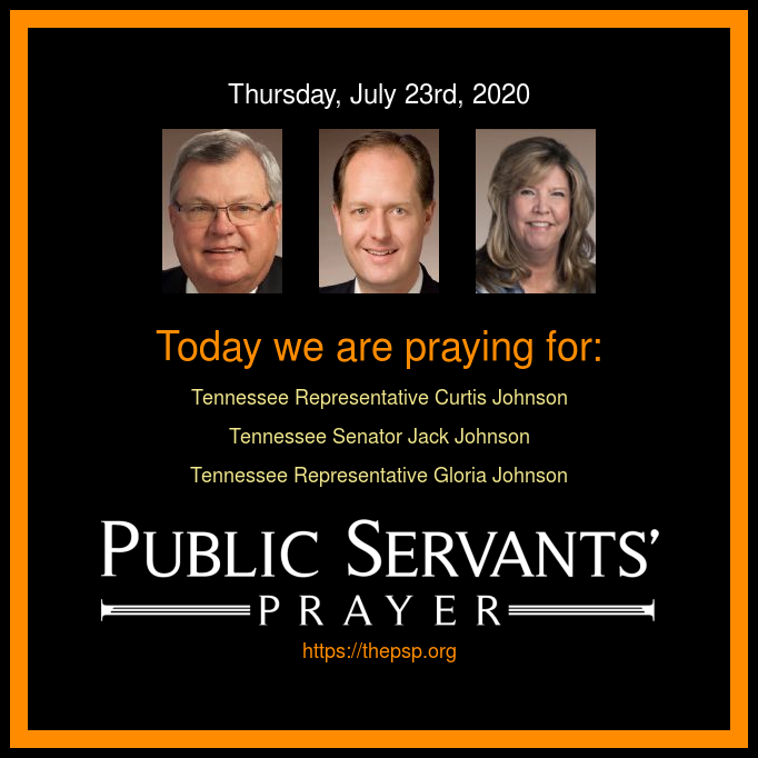 Praying4_TN's tweet photo. Today we are praying for @rep_johnson, @SenJohnson and @votegloriaj - https://t.co/xvs7ok6avH https://t.co/rg4Ul7YT1b