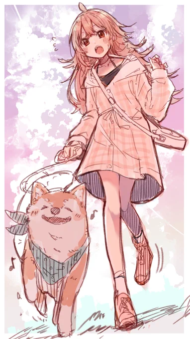果穂ちゃんとおさんぽ、たのしいね。 