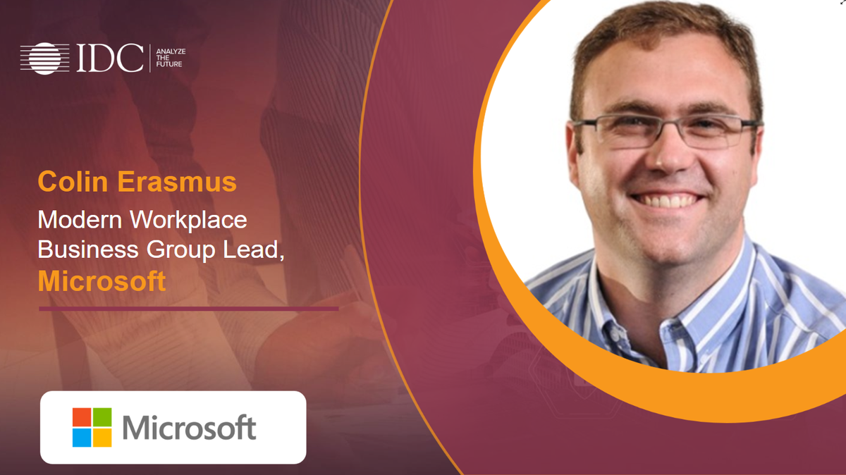 IDCMEA's tweet photo. Enabling Remote Work and #BusinessContinuity in the New Reality with Colin Erasmus | Modern Workplace Business Group Lead, @MicrosoftSA | Sustaining Business Continuity with Digital Resilience webinar #Africa #IDCDigital @IDC_SSA @MarkWalker36 @aquariandeepa https://t.co/PCycHLC3qf