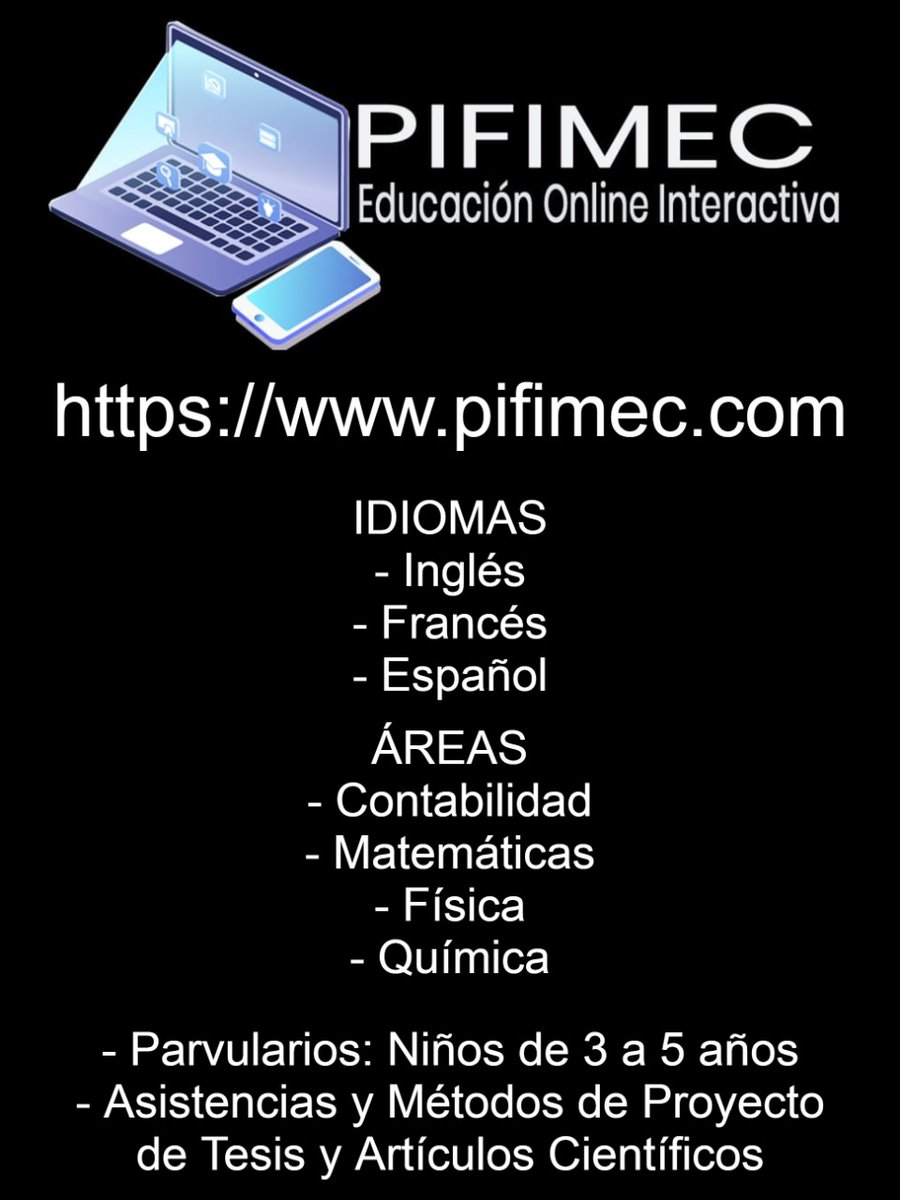 pifimec's tweet photo. PROXIMA APERTURA DE PIMIFEC, Educación  online interactiva.
Clases de apoyo para reforzar tus conocimientos,con clases personalizadas en diferentes  áreas y niveles.
          INSCRÍBETE  YA https://t.co/5h5dgmodNI