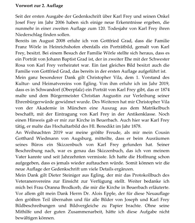 MuseumEgling's tweet photo. Unser Mitglied #HermannWiedmann hat die Ergebnisse seiner jahrelangen Recherchen zu seinen Vorfahren #JosephFrey #Fassmaler und #KarlFrey #Portraitmaler zusammen mit #AloisEpple veröffentlicht. #HeimatmuseumEgling #KunstakademieMünchen #Lechrain #Museum https://t.co/mJ3WOMUjwn
