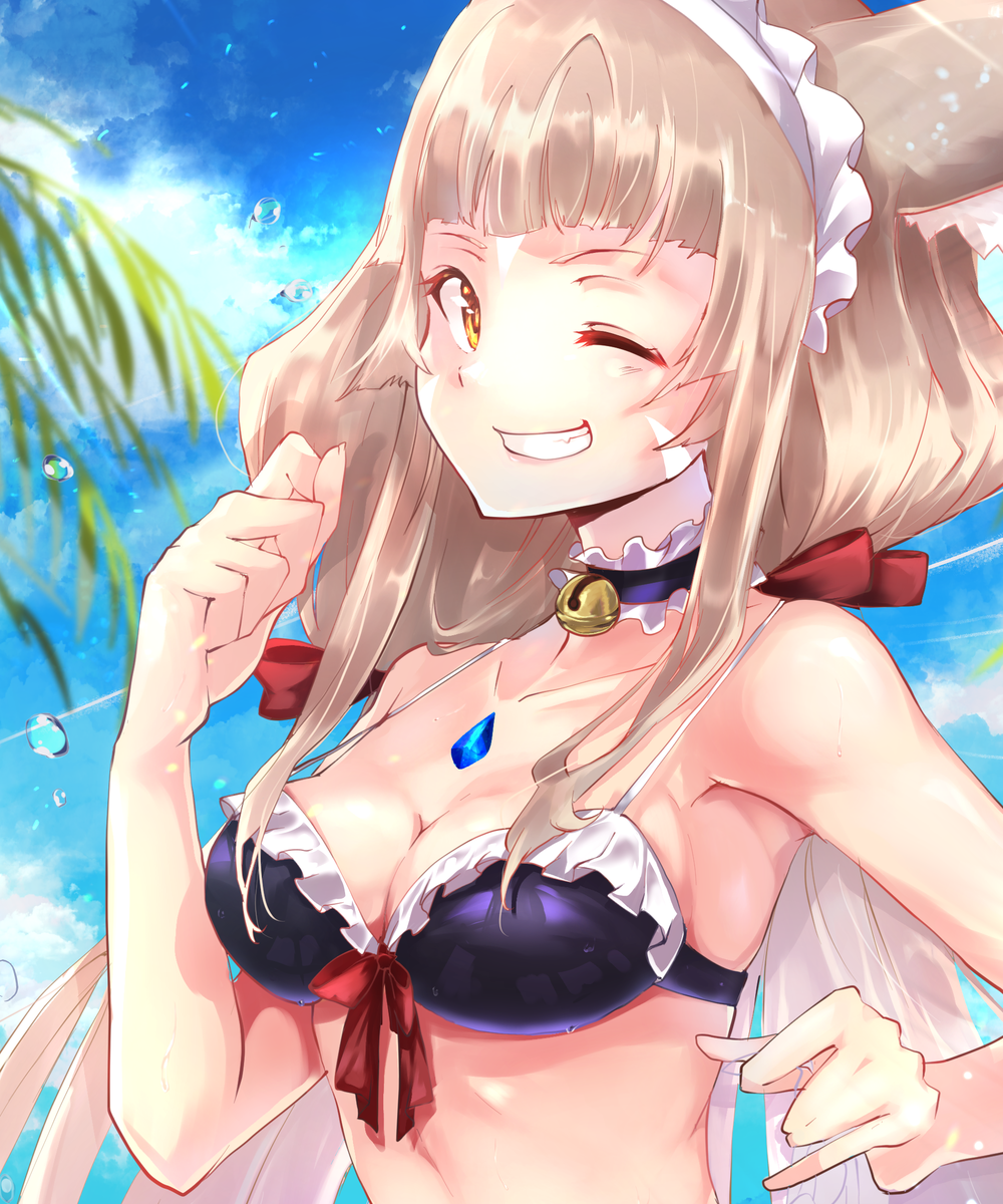 Thank you for 5000 followers!! 常夏のメイド水着ニアちゃん